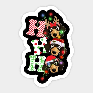 Ho Ho Ho Funny Christmas For Dachshund Lovers Sticker